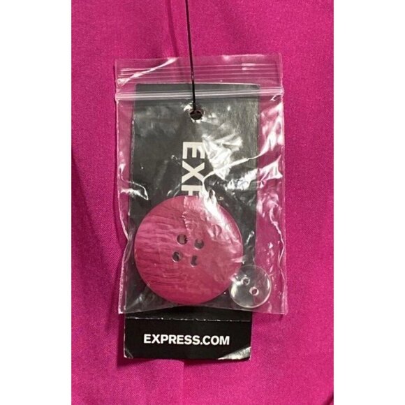 Express Womens Hot Pink Double Breasted Trench Coat Size XL NWT Office Travel - Picture 7 of 8